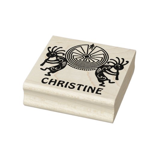 KOKOPELLI / MAN IN MAZE Farbe + Ihre Ideen Gummistempel (Stempel)