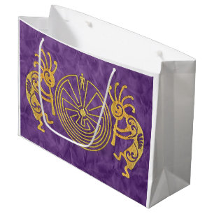 KOKOPELLI / MAN IN MAZE Gold + Ihre Ideen Große Geschenktüte