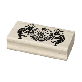 KOKOPELLI / MAN IN MAZE Gold + Ihre Ideen Gummistempel