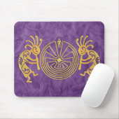 KOKOPELLI / MAN IN MAZE Gold + Ihre Ideen Mousepad (Mit Mouse)