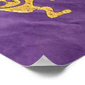 KOKOPELLI / MAN IN MAZE Gold + Ihre Ideen Poster (Ecke)