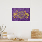KOKOPELLI / MAN IN MAZE Gold + Ihre Ideen Poster (Küche)