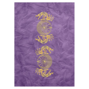 KOKOPELLI / MAN IN MAZE Gold + Ihre Ideen Tischdecke