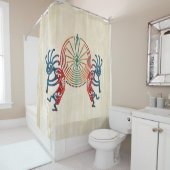 KOKOPELLI/MANN IM LABYRINTH gefärbt + Ihre Ideen Duschvorhang (Beispiel)