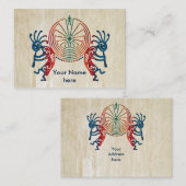 KOKOPELLI/MANN IM LABYRINTH + Ihre Ideen Visitenkarte (Vorne/Hinten)