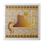 Kokopelli Mesa & Cactus Set #1 Fliese (Vorderseite)