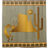 Kokopelli Mesa & Cactus Set #2 Duschvorhang (Vorderseite)