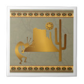 Kokopelli Mesa & Cactus Set #2 Fliese (Vorderseite)