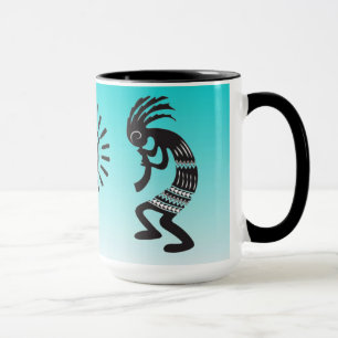 Kokopelli mit dem amerikanischen Sonnensymbol Tasse