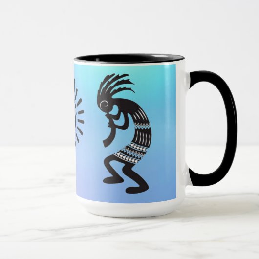 Kokopelli mit dem amerikanischen Sonnensymbol Tasse (Rechts)
