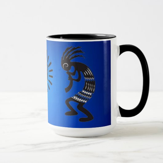 Kokopelli mit dem amerikanischen Sonnensymbol Tasse (Rechts)