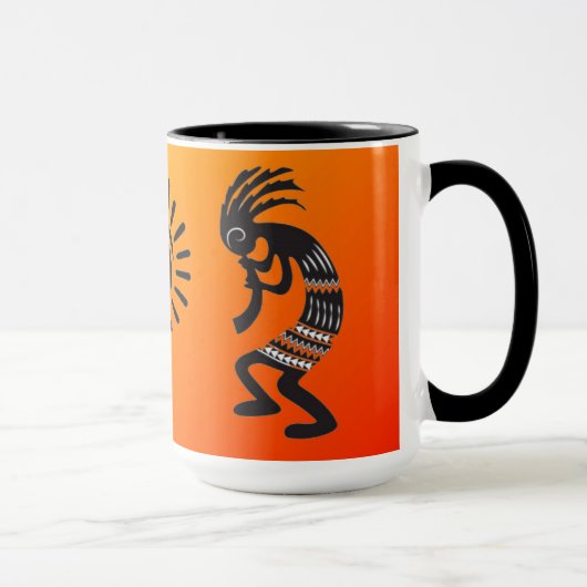 Kokopelli mit dem amerikanischen Sonnensymbol Tasse (Rechts)