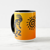 Kokopelli mit dem amerikanischen Sonnensymbol Tasse (Vorderseite Links)