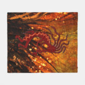 Kokopelli mit Feuer fliegt Decke der Fleece-50 x60 (Vorderseite (Horizontal))