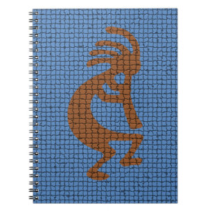 Kokopelli mit flute musikalischer Mosaik im Südwes Notizblock