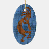 Kokopelli mit flutmosaik gepolstertem Muster Keramik Ornament (Rechts)