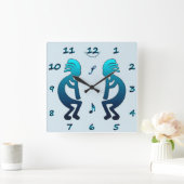 Kokopelli mit musikalische quadratische wanduhr (Zuhause)