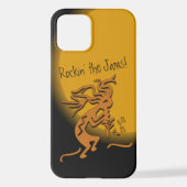 Kokopelli mit musikalischer Note Artwork iPhone Hülle (Rückseite)