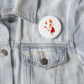 Kokopelli mit Red Yin Yang Button (Beispiel)