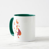 Kokopelli mit Red Yin Yang Tasse (Vorderseite Links)