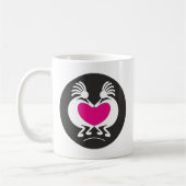 Kokopelli mit rosa Herzen Kaffeetasse (Links)