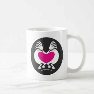 Kokopelli mit rosa Herzen Kaffeetasse