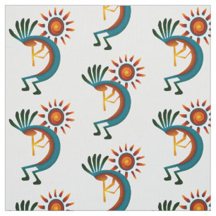 Kokopelli mit Sonne Stoff