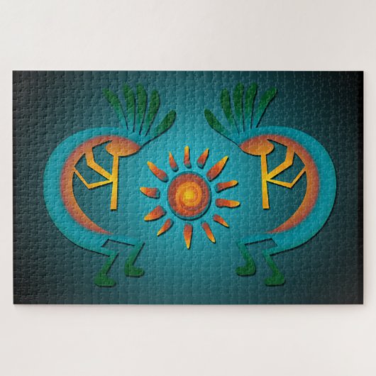 Kokopelli mit Sun 20" x 30" Puzzle (Horizontal)