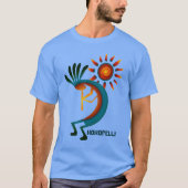 Kokopelli mit Sun Blue T - Shirt (Vorderseite)
