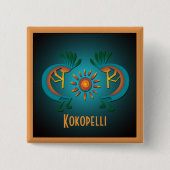 Kokopelli mit Sun Custom Button (Vorderseite)