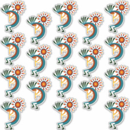 Kokopelli mit Sun Gruppe von 18 Vinyl Sticker
