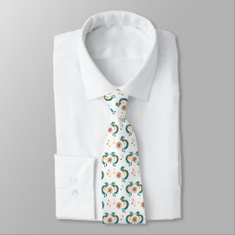 Kokopelli mit Sun Pattern White Neck Tie Krawatte