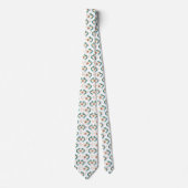 Kokopelli mit Sun Pattern White Neck Tie Krawatte (Vorderseite)