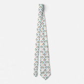 Kokopelli mit Sun Pattern White Neck Tie Krawatte (Rückseite)