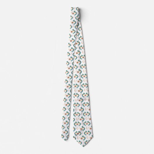 Kokopelli mit Sun Pattern White Neck Tie Krawatte (Rückseite)