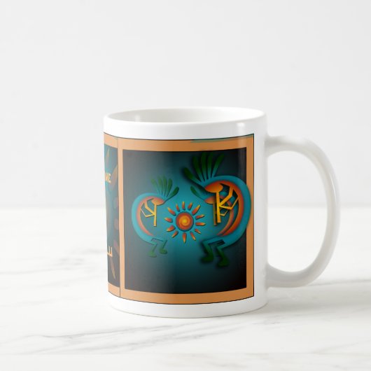 Kokopelli mit Sun Southwest Template Tasse (Rechts)