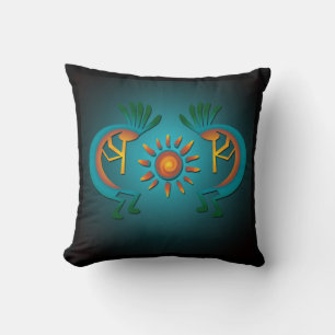 Kokopelli mit Sun Sq Pillow Kissen