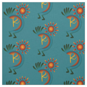 Kokopelli mit Sun Turquoise Stoff