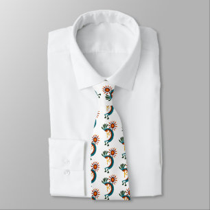 Kokopelli mit Sun White Neck Tie Krawatte