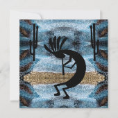 Kokopelli Moasic Desert Blue Landscape Card (Vorderseite)