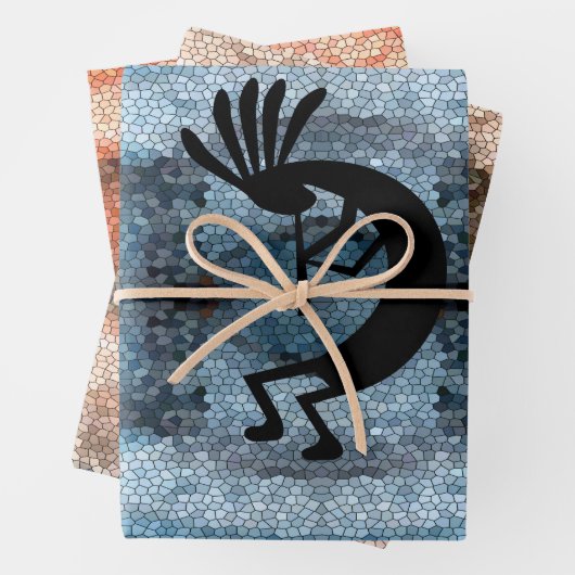 Kokopelli Moasis Landschaft Geschenkpapier Set (Beispiel)