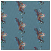 Kokopelli Music Aquamarin Stoff (Nahaufnahme)