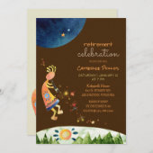 Kokopelli Music for Retirement Party Einladung (Vorne/Hinten)