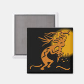 Kokopelli Musician Magnet (Vorderseite/Rückseite)