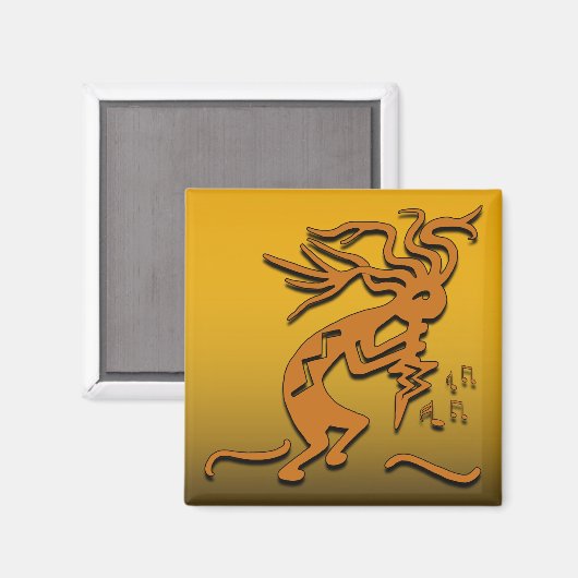 Kokopelli Musician Magnet (Vorderseite/Rückseite)