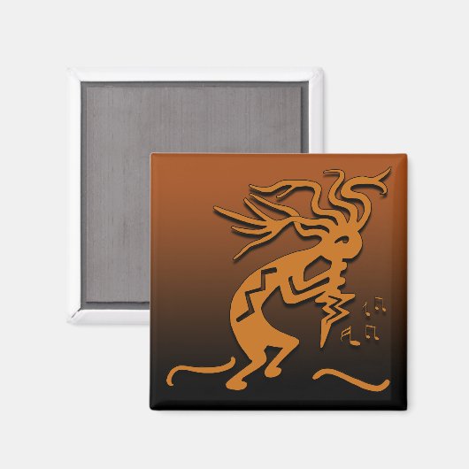 Kokopelli Musician Magnet (Vorderseite/Rückseite)