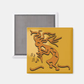Kokopelli Musician Magnet (Vorderseite/Rückseite)