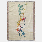 KOKOPELLI Musiker Akrobaten + Ihre Ideen Decke (Vorderseite Vertikal)