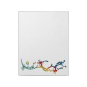 KOKOPELLI Musiker Akrobaten + Ihre Ideen Notizblock (Rotiert)