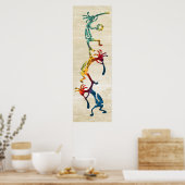 KOKOPELLI Musiker Akrobaten + Ihre Ideen Poster (Küche)